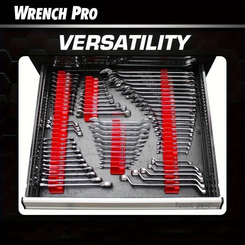 20-Pocket Magnetic Hex-Shaped Modular Toolbox Holder Storage Organizer for Spanners, Durable Plastic Construction