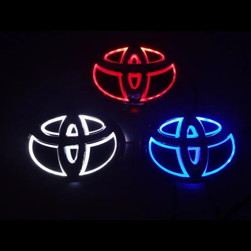 5D LED Emblem Light for Toyota Corolla Camry RAV4 Highlander Yaris Vios Crown Prius Front Grill and Rear Trunk Car Accessories