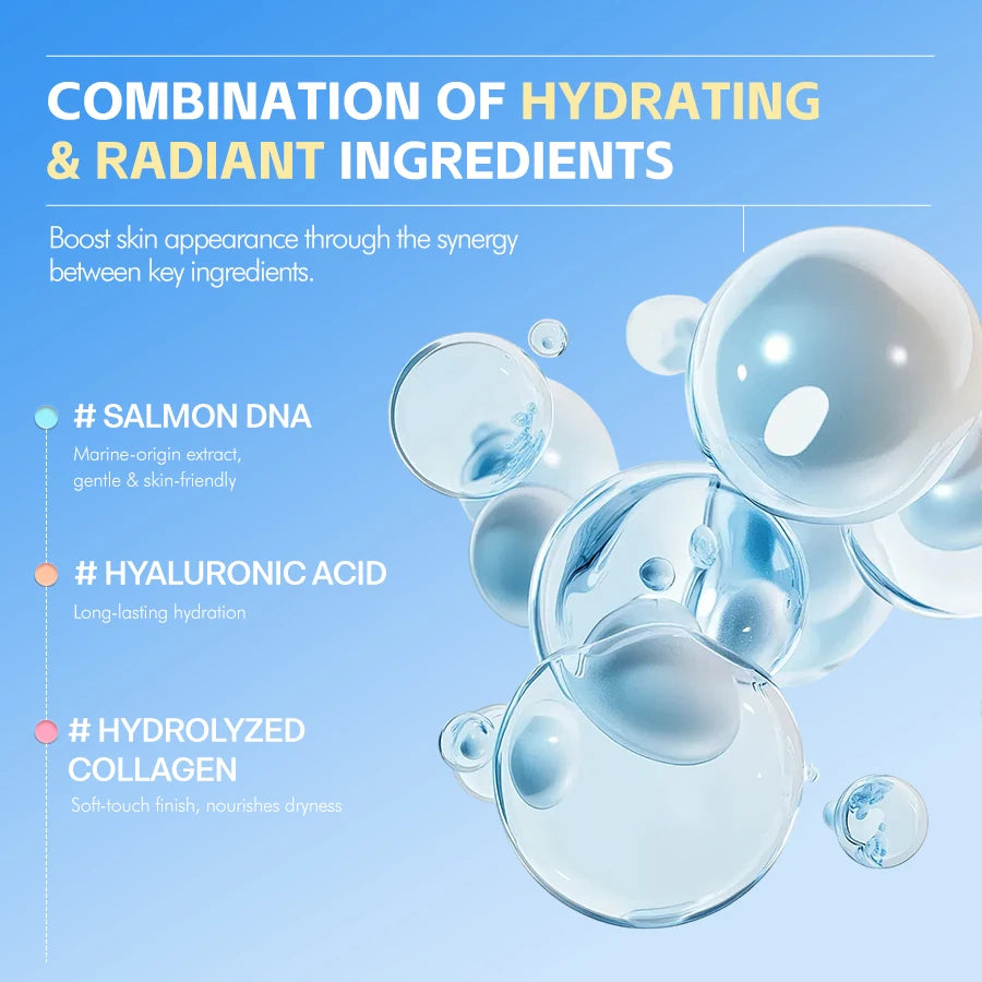PDRN Hyaluronic Acid 100 Capsules Serum, Revitalizing Face Serum, Hyaluronic Acid, Moisturizing, Nourishing and Plumping Effect