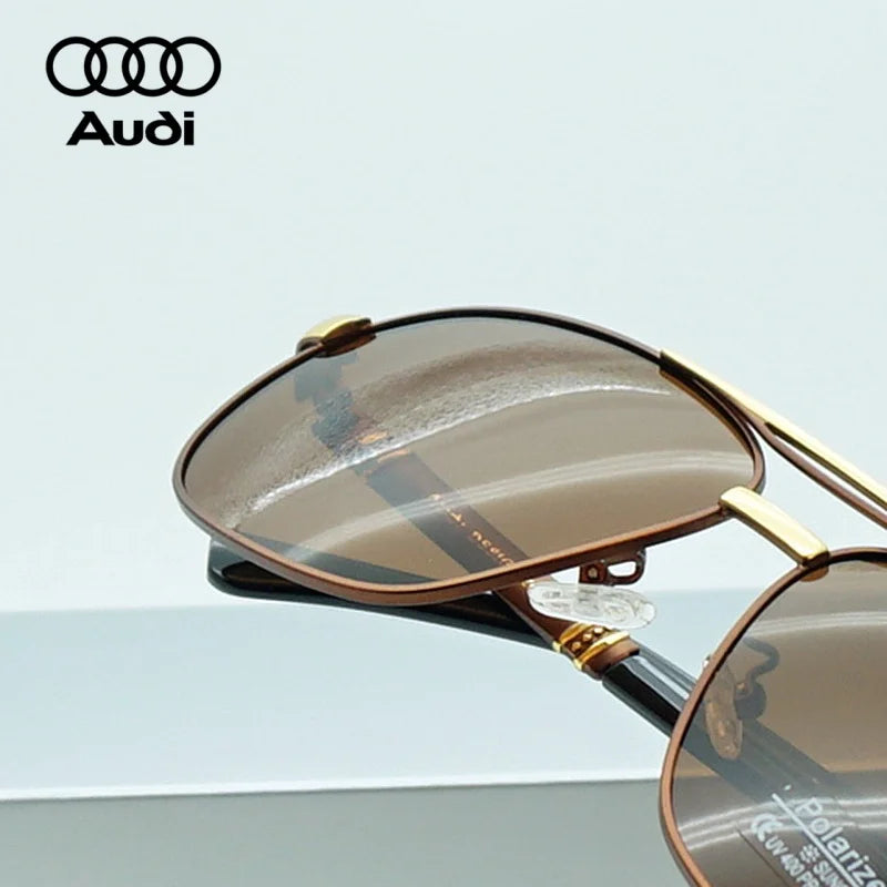 AUDI Brand Polarized Sunglasses Men Luxury Driving Sun Glasses Male Pilot Goggles UV400 Oculos De Sol Masculino