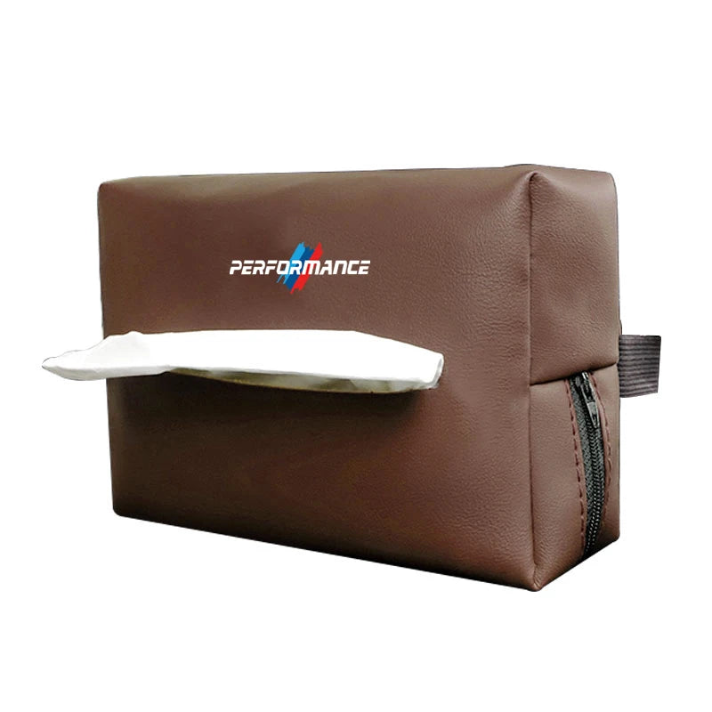 BMW Car Tissue Storage Bag Paper Towel Organizer For M3 M4 M5 G42 G30 G20 E39 E36 E87 E53 F44 F07 F34 G15 G16 G23 G22 X7 X5 F10