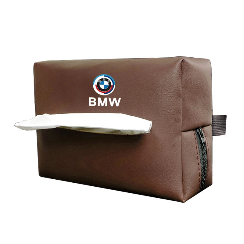 BMW Car Tissue Storage Bag Paper Towel Organizer For M3 M4 M5 G42 G30 G20 E39 E36 E87 E53 F44 F07 F34 G15 G16 G23 G22 X7 X5 F10
