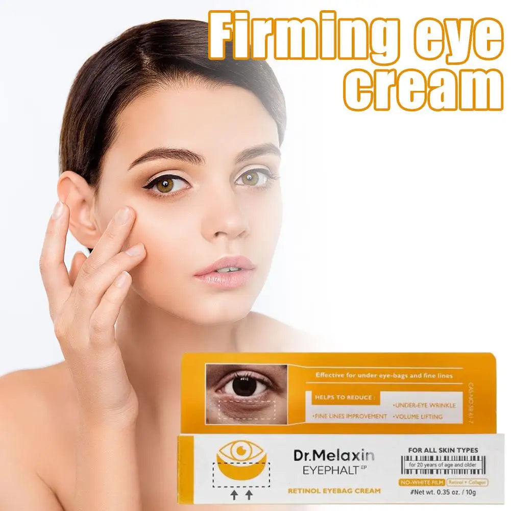 Dr. Melaxin Retinol Firming Eye Cream  Fades Fine Lines Anti-Puffiness Eliminate Eye Puffiness Brightening Smoothing Eye Care
