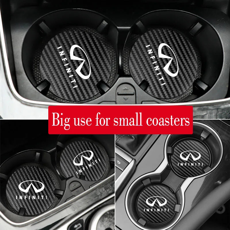 Car Cup Holder Coaster Car cup storage mat Accessories for Infiniti Q50 G37 FX30 FX35 Q60 QX50 M37 ESQ JX35 QX70 Q30 FX50