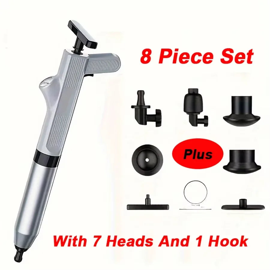 Pipeline Cleaning Tools Set High-pressure Plunger Sewer Dredge for Bathroom Toilet Kitchen Sink Drainage Pipes Unblocking Device