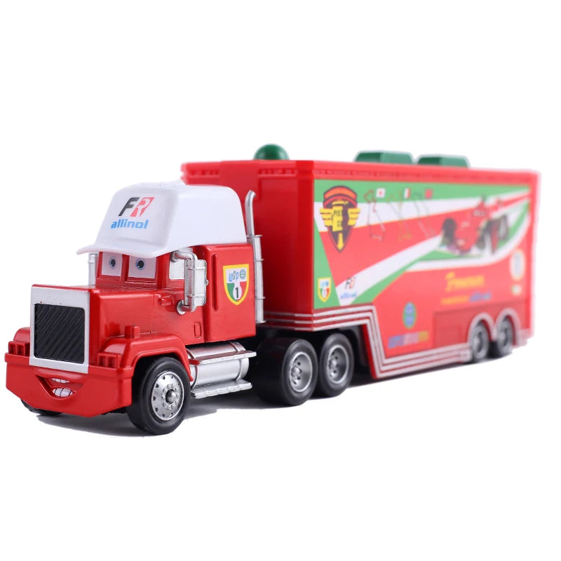 Disney Cars Figures Mack Truck Lightning McQueen Racing 1:55 Die Cast Model Children Mini Vehicle Toys Collection Birthday Gifts