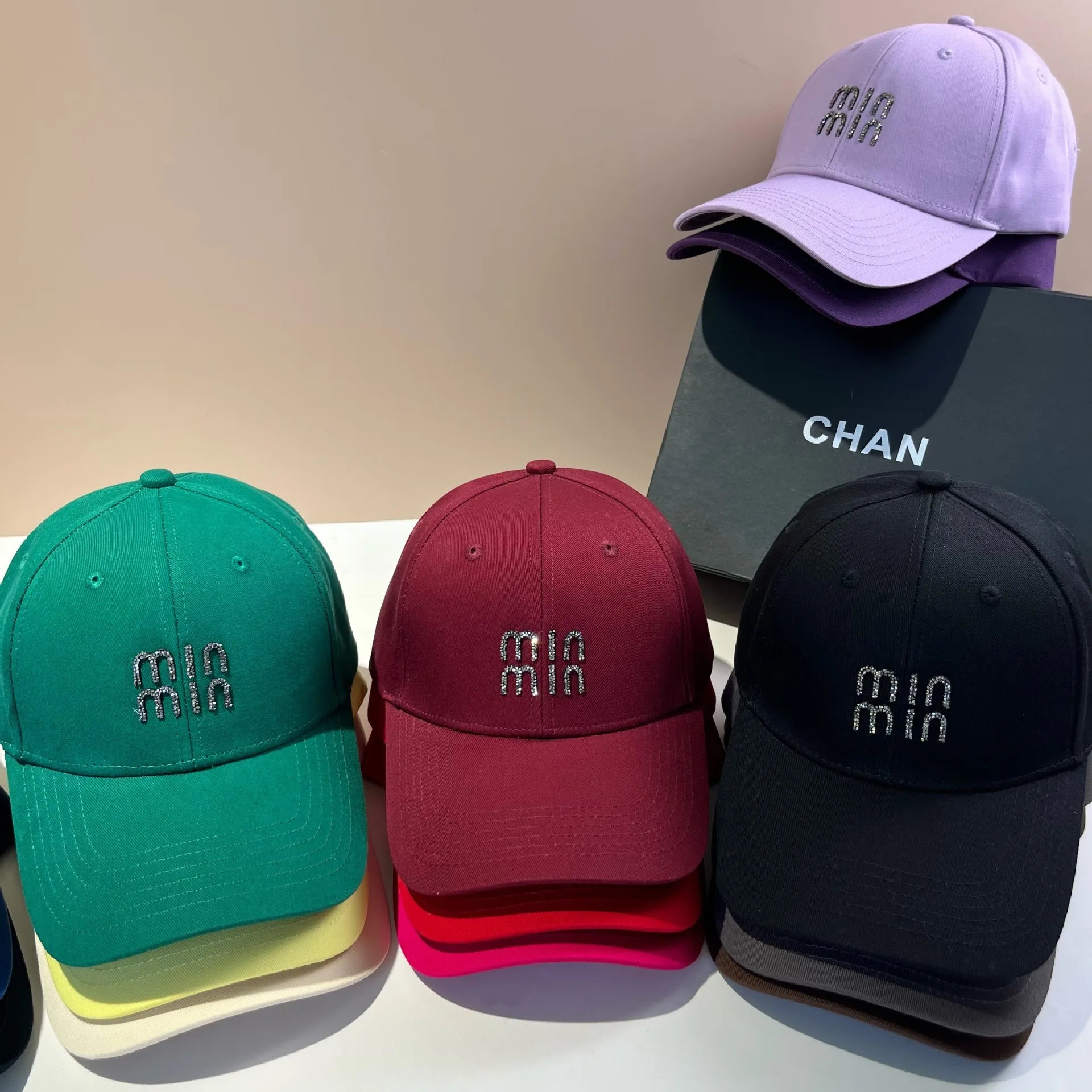 MI Hardtop Cotton Baseball Cap Versatile For All Seasons Multi-Color Duckbill Cap Fashionable Daily Casual Sports Cap