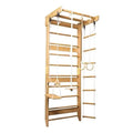 WoodVille Swedish Wall Climbing Frame - Multifunctional Kids Gym Set with Rock Wall & Rope Ladder (Ages 3-12,EN71/ASTM Certified