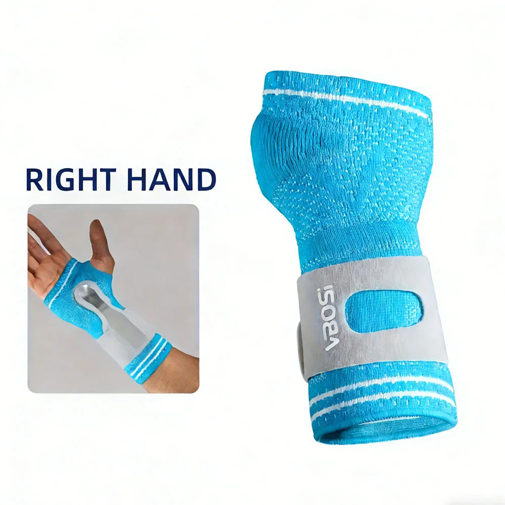 1pc Wrist Palm Support with Removable Metal Stays and Straps, Adjustable Brace Right Left Hand for Women And Men