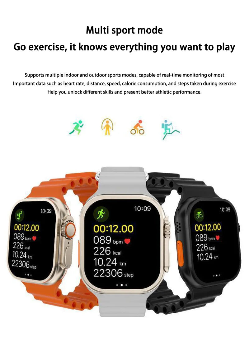 OPPO T900 Ultra Smart Watch Men 49mm Series 9 AMOLED Screen NFC Compass Waterproof For Apple Watch IWO Ultra 9 Wholesale NEW