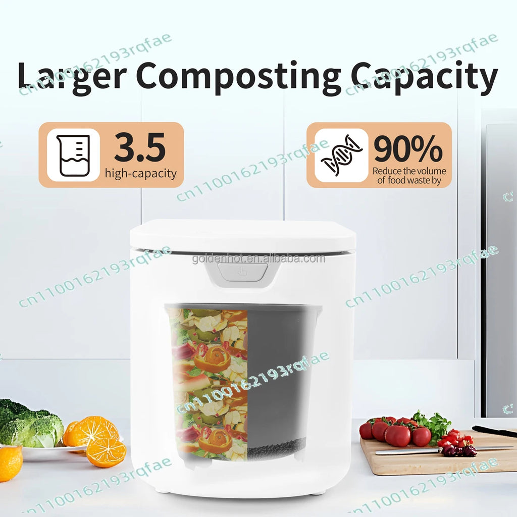 Latest Fully Automatic Kitchen Organic Food Waste Ingredient Recycling Composter Smart Home Electric Food Waste Composter