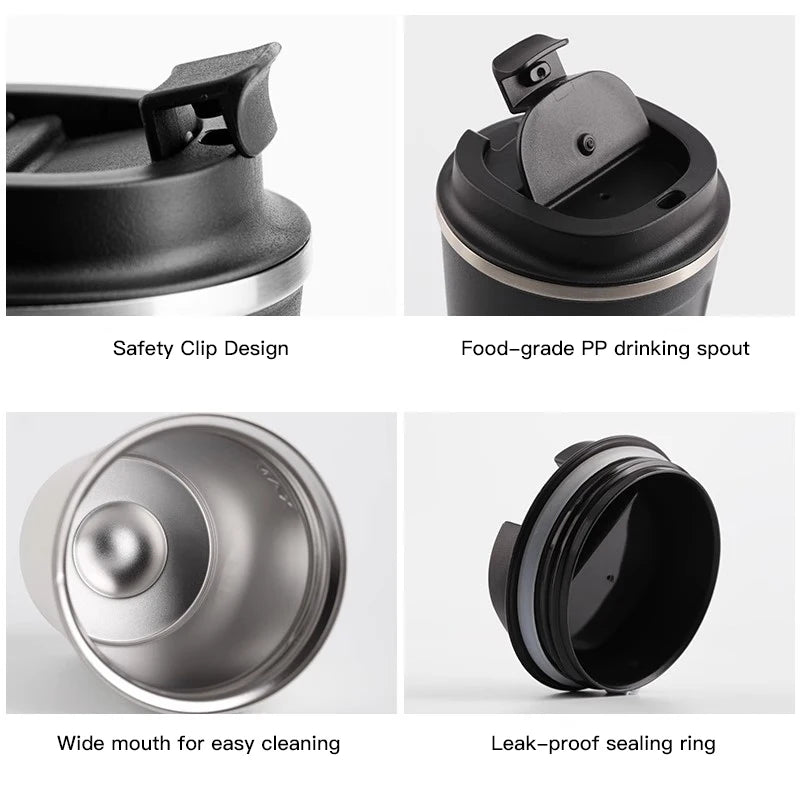 Vacuum Flask Travel Thermal Cup Stainless Steel Coffee Mug For Kia Stinger Sonet Ceed Stonic Optima K7 K5 K8 K3 Seltos Telluride