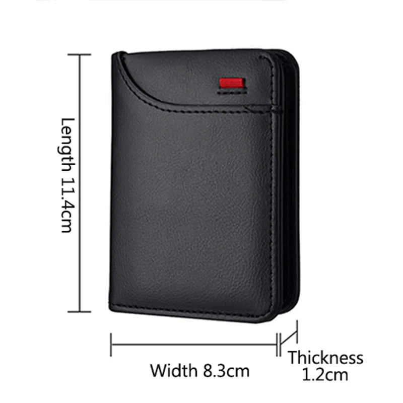 Car Emblem Soft Wallet Leather Mini Credit Card Purse Portable Small Wallet For Ferrari Roma Spider SF90 Competizione LaFerrari