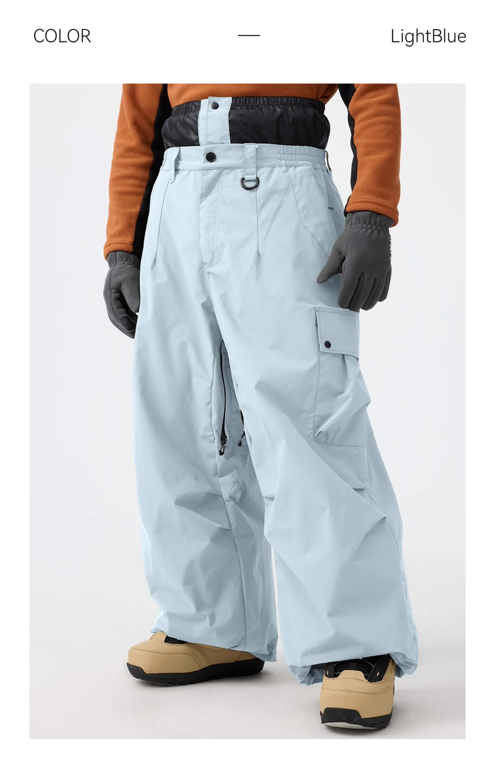 2025 GSOU SNOW New Winter Outdoor Loose Waist Ski Pants For Women  Men Waterproof And Warm  Professional Snowboard Ski Pants