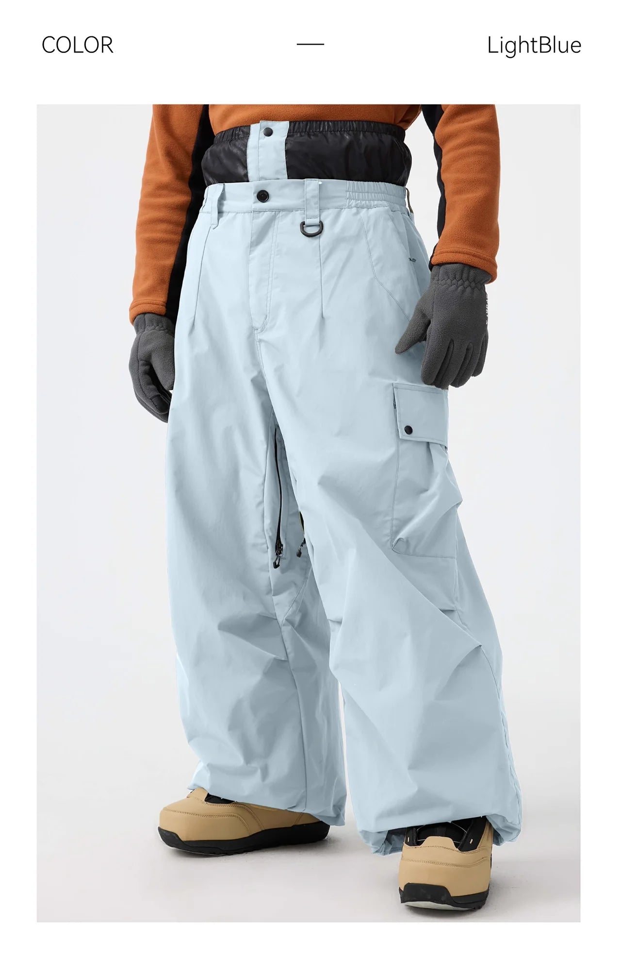 2025 GSOU SNOW New Winter Outdoor Loose Waist Ski Pants For Women  Men Waterproof And Warm  Professional Snowboard Ski Pants