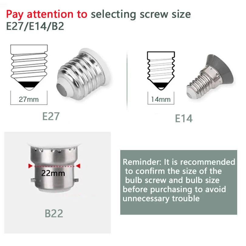 24PCS LED Bulbs AC220V AC110V E27 E14 B22 Standard Base Energy-Saving And Durable Suitable For Home Office Commercial Lighting