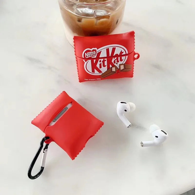 For Airpods 4 Case,3D Chocolate Silicone Protective Earphone Cover For Airpods Pro 2 Case/Airpods 3 2 1 Case Cover Funda Kids