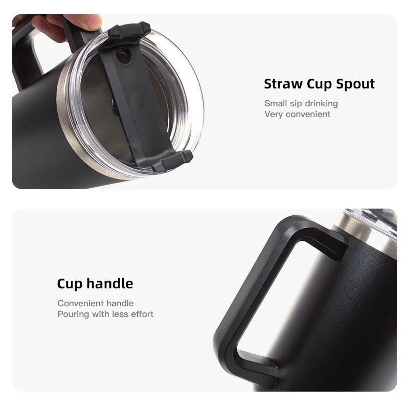 1200ML Large Capacity Stainless Steel Car Insulated Mug For Lincoln Navigator Continental Nautilus Aviator MKZ MKX MKC MKT MKS