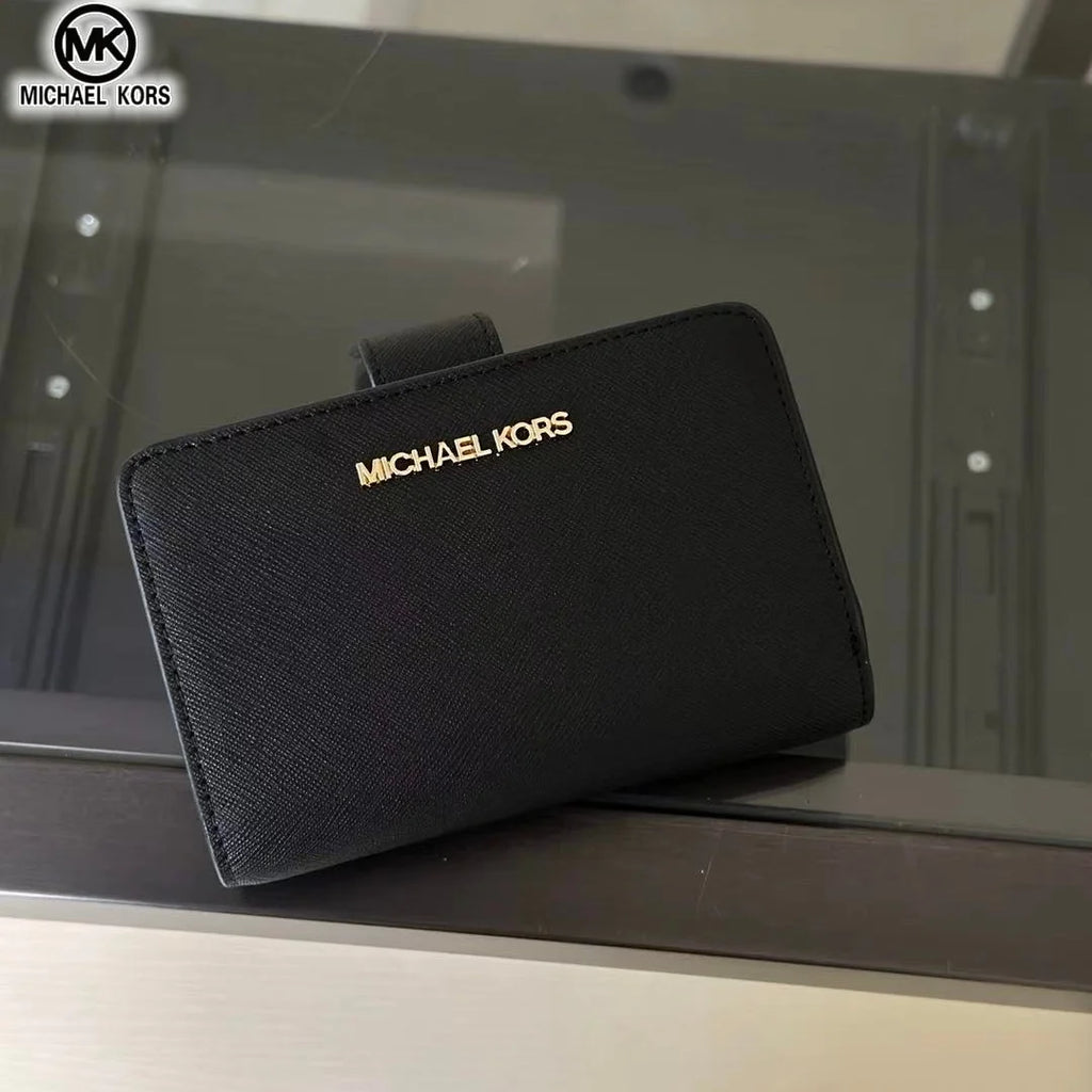 2026 New Michael Kors Women's Fashion Luxury Men's and Women's MK Leisure High end Wallet Card Bag Folding Versatile Zero Wallet