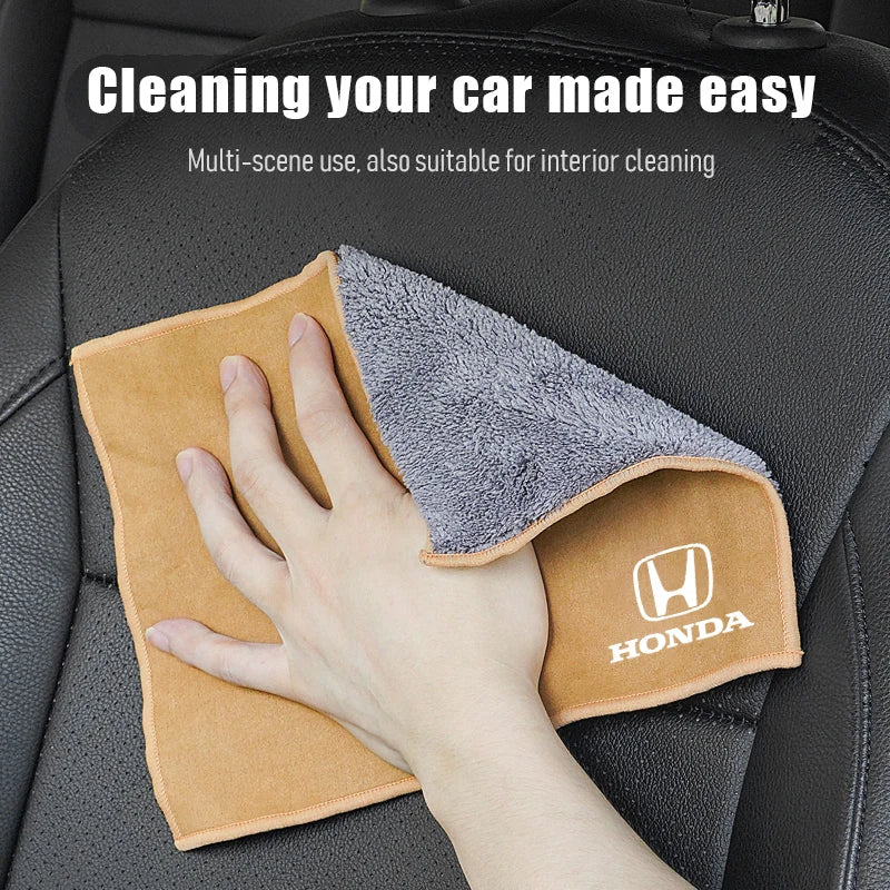 Microfiber Towel Car Cleaning Care Accessories For Honda Civic Fit Jazz Accord Pilot CRV Odyssey Passport City Shuttle HRV Vezel