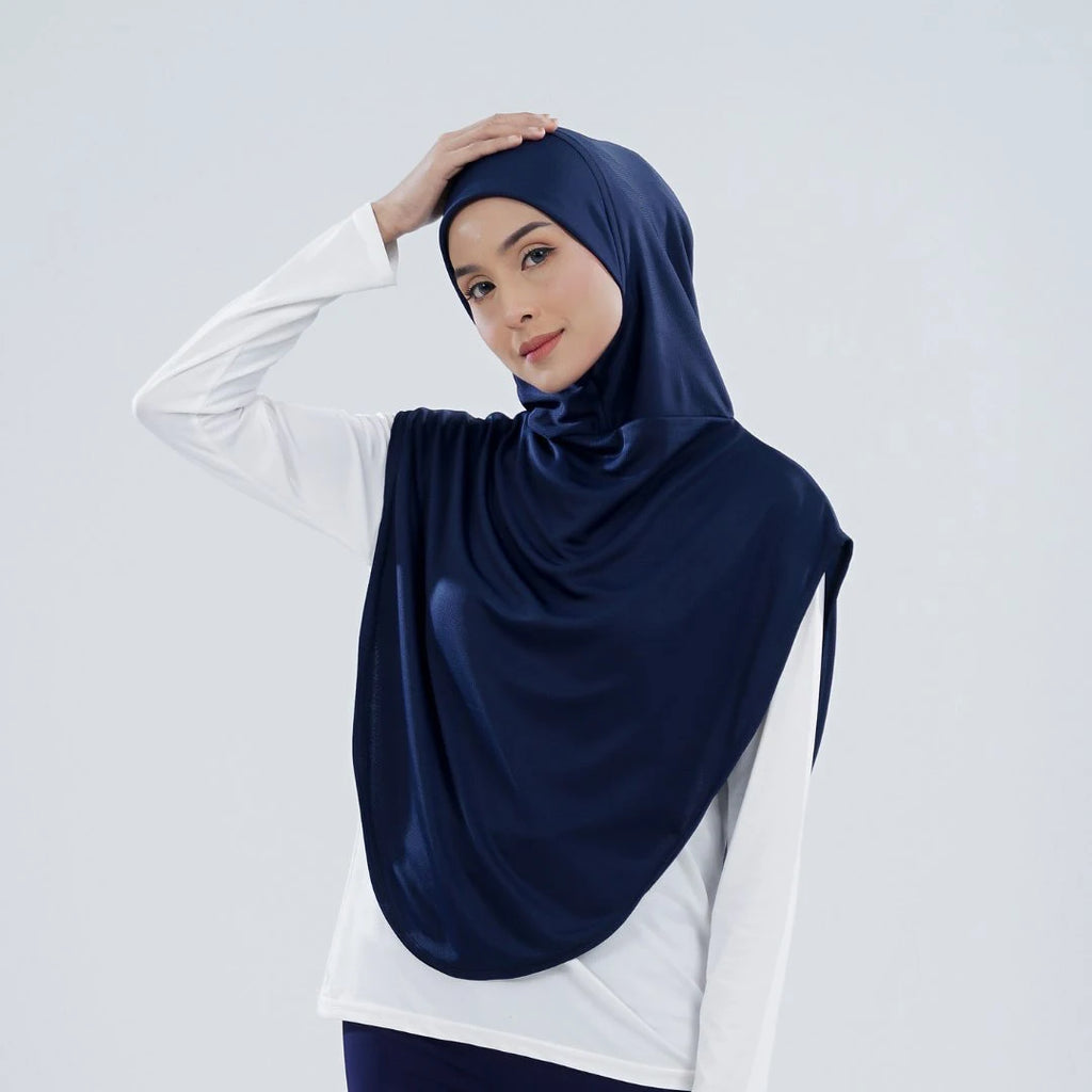 Muslim Quick-dry Sports Instant Hijabs Modest Sports Wear Undercap Jersey Hijabs Ready to Wear Scarf