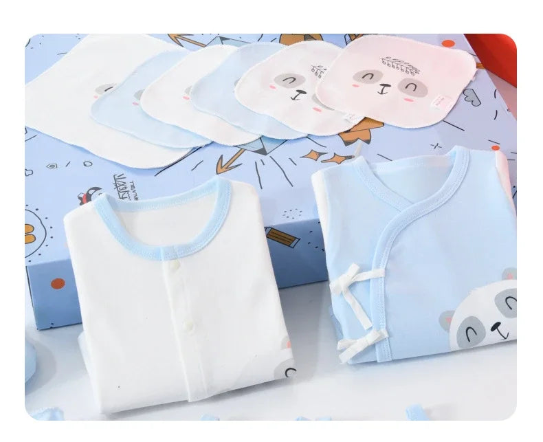 Newborn 18pcs/Set Clothes Soft Cotton Cartoon Clothing Set Spring Autumn Baby Boys Girls New Born Hat Bib Suits 0-6Months Babies