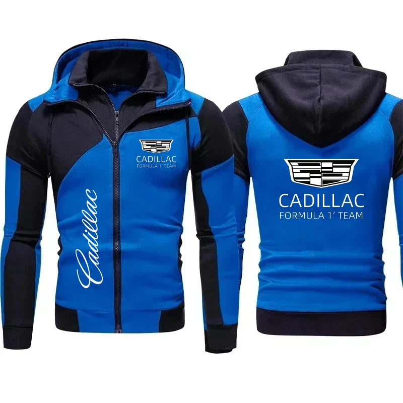Cadillac double zip hoodie