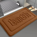 Bathroom anti slip floor mat soft bathroom mat water absorbing bath mat 1.2cm thick flannel fabric door mat home decoration