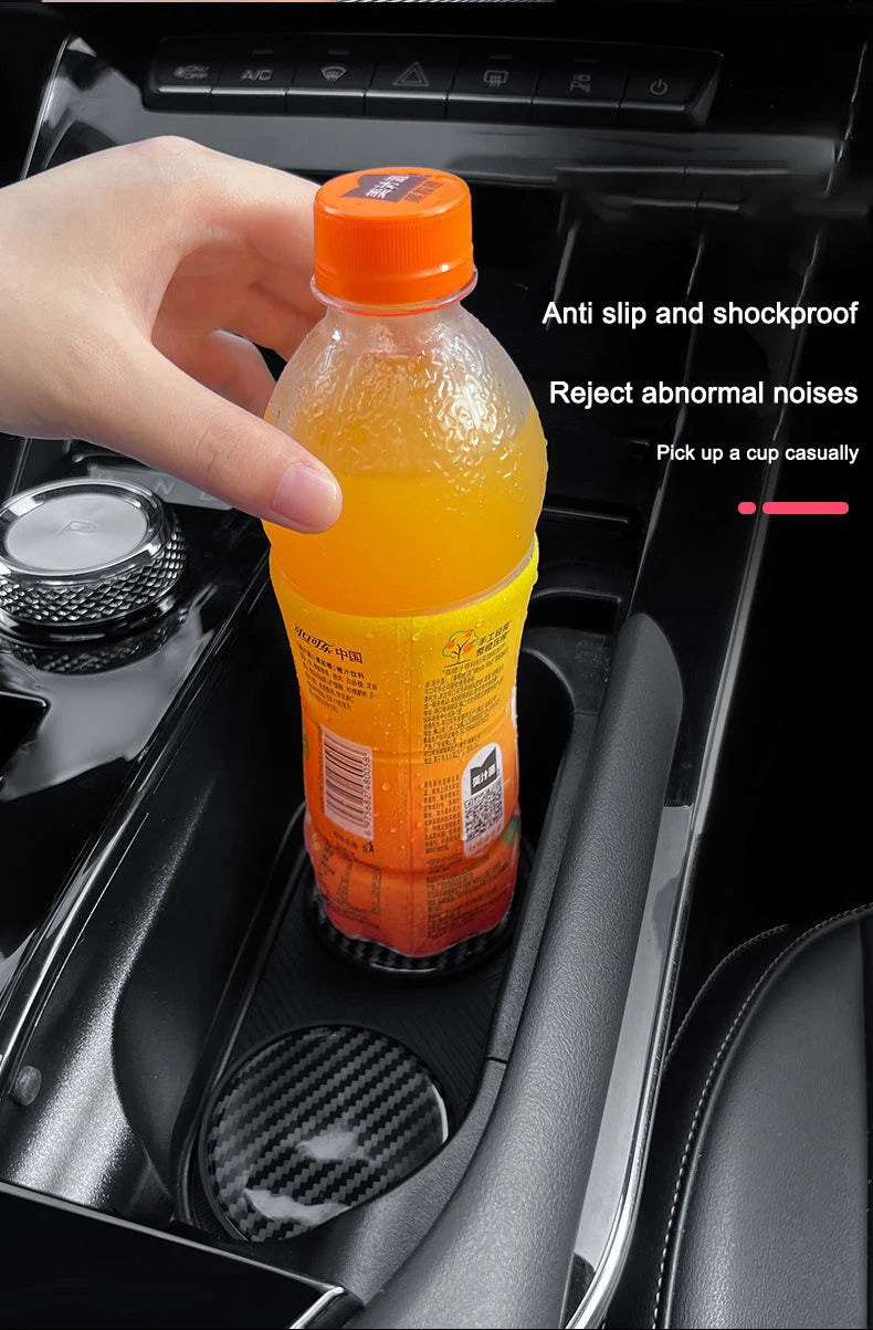 2PC Car Water Cup Pad Non Slip Coaster Drinks Mat For Abarth Punto 124 500 595 695 500X 500e Car Interior Auto Accessories