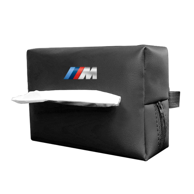 BMW Car Tissue Storage Bag Paper Towel Organizer For M3 M4 M5 G42 G30 G20 E39 E36 E87 E53 F44 F07 F34 G15 G16 G23 G22 X7 X5 F10