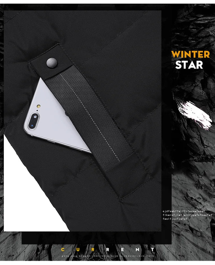Mens Winter Coat Thickened Cotton Jacket Hooded Long Parkas Warm Windproof Outdoor Casual Jackets for Men Fashion 2025