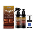 Leather Cleaner Conditioner Kit  Care Set Deep Spray Nourishing Cream Restores Softness Shine Prevents Cracking Includes Sponge