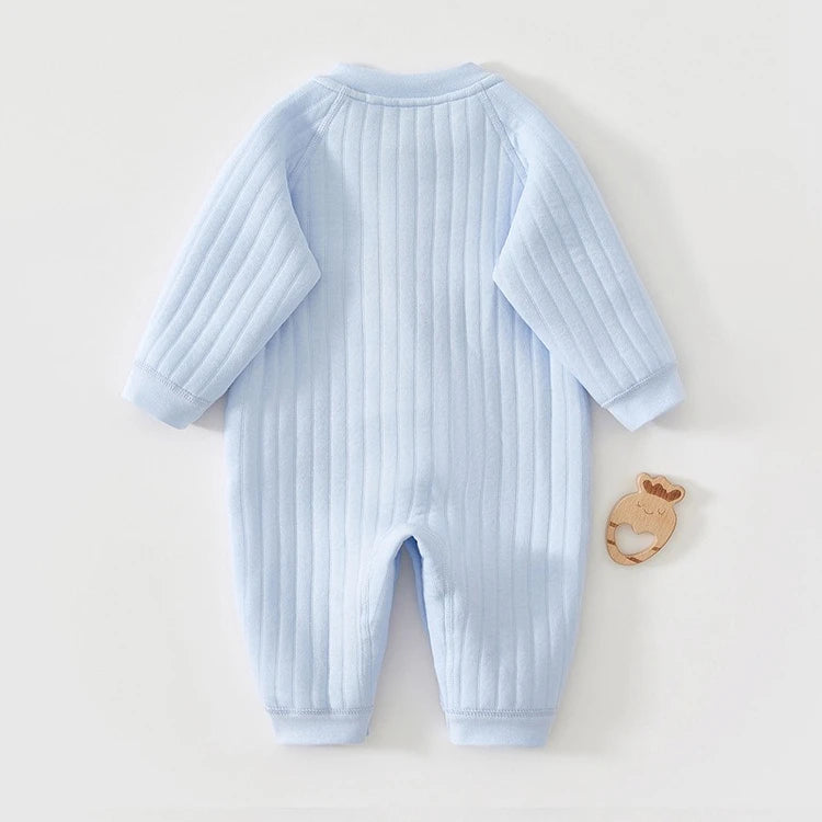 AYNIGIELL High Quality Thickened Warm Jumpsuit for Newborn Boys in Autumn and Winter 0-18 Months Baby Girl Cartoon Dog Pajamas