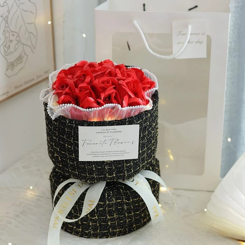 Vntine's Day Rose Bouquet Soap Gift for Girlfriend Best Friend Birthday Present Creative Festival Supplies Creative Gifts