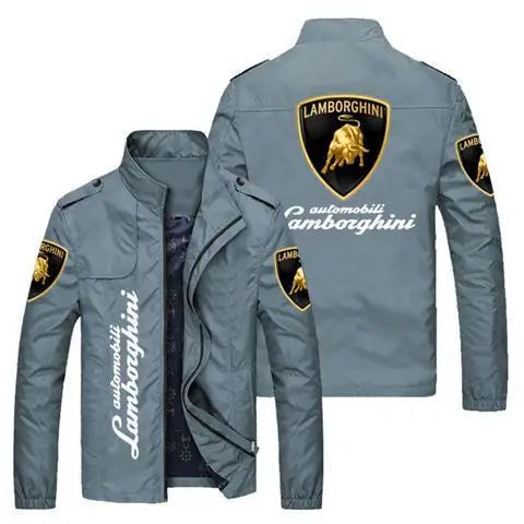 Fashion Printed  Stand-up Collar Casual Jacket Men's Windproof Top For Lamborghini Urus Huracan Aventador Premium Accessories