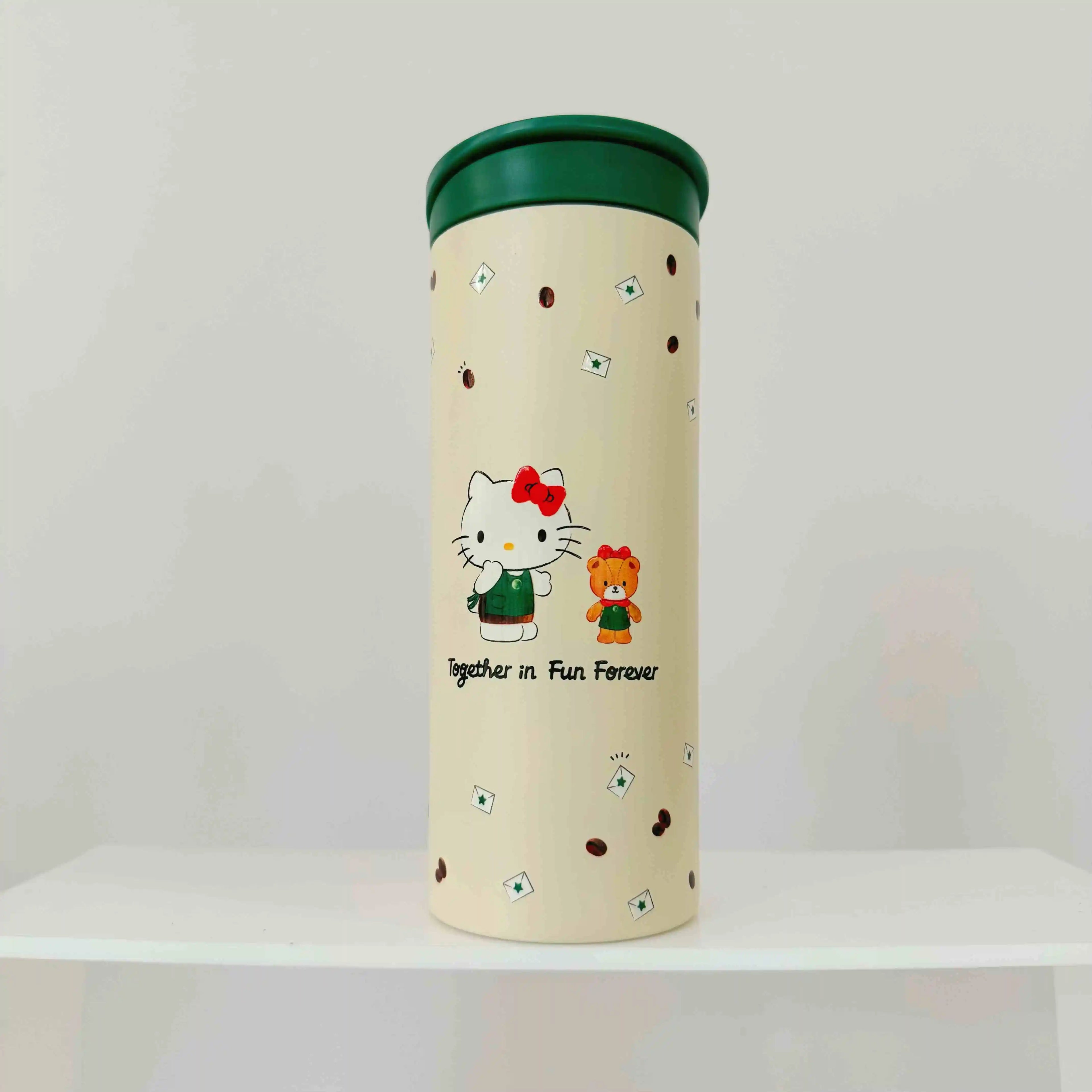 New Hot Limited Edition Sanrio Hello Kitty Co-Branded Cute Mug Straw Cups Stainless Steel Cup Collectibles Cups Halloween Gifts