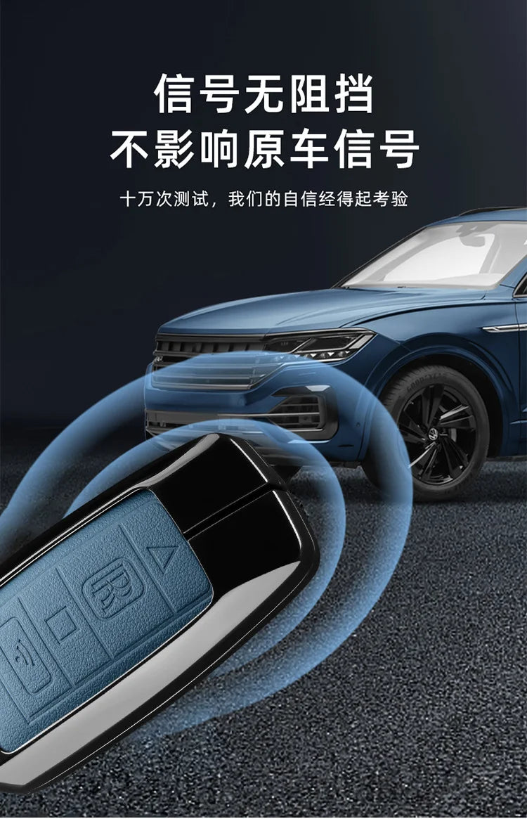 Zinc Alloy Leather Car Smart Remote Key Case Cover Shell For Rolls-Royce Cullinan Phantom Ghost Wraith Dawn Keychain Accessories