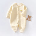 AYNIGIELL Baby Jumpsuit Autumn Winter Warm Sleepwear Pure Cotton Newborn Clothes 0-18 Months Newborn Boys and Girls Jumpsuit