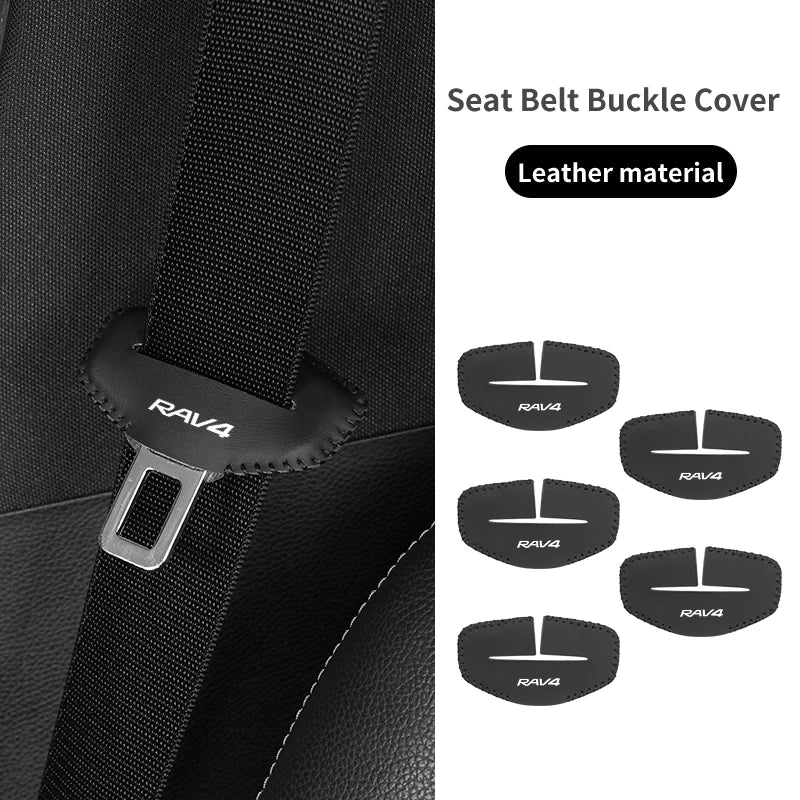 Car Seat Shoulder Pad Cover Seat Belt Buckle Protector Auto Accessories For Toyota Harrier TRD Prado RAV4 Auris CHR Corolla Camr