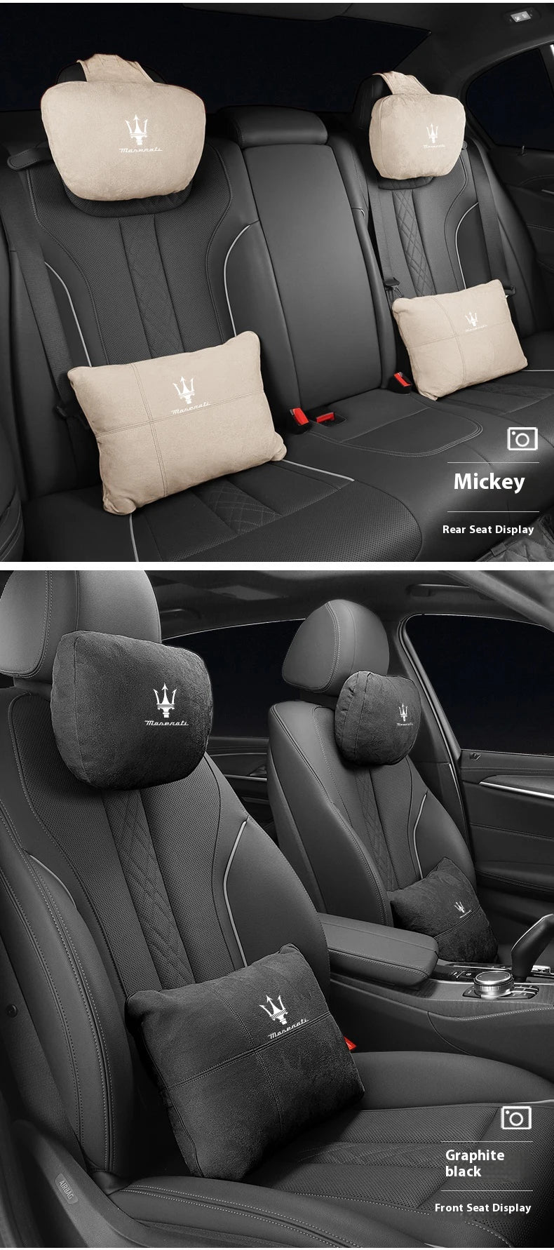 Maserati car neck support cushion 