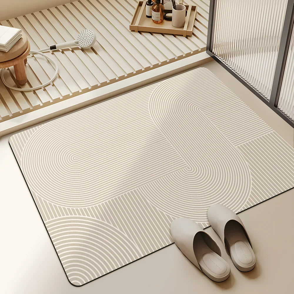 Super Absorbent Bathroom Mat Non-slip Bath Rug Quick Dry PVC Bathroom Rugs Floor Mat