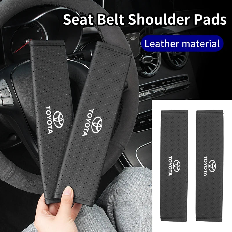 Car Seat Shoulder Pad Cover Seat Belt Buckle Protector Auto Accessories For Toyota Vellfire CHR Corolla Yaris Aygo GT86 Prius RA