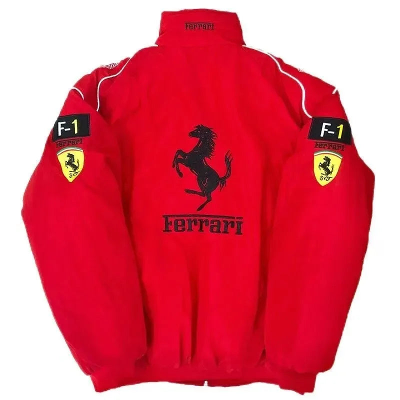 High-Quality F1 Racing Embroidered Jacket Locomotive Riding Jacket Couple Coat For Ferrari F430 488 Stradale Roma F8 Spider SF90