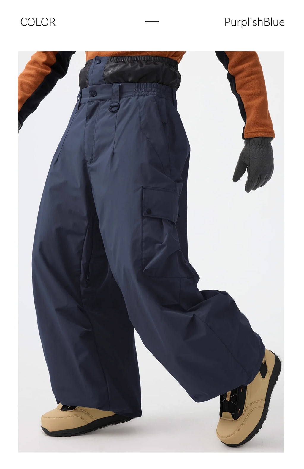 2025 GSOU SNOW New Winter Outdoor Loose Waist Ski Pants For Women  Men Waterproof And Warm  Professional Snowboard Ski Pants