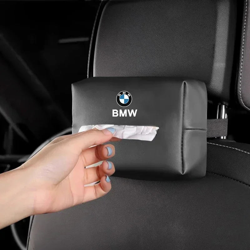 BMW Car Tissue Storage Bag Paper Towel Organizer For M3 M4 M5 G42 G30 G20 E39 E36 E87 E53 F44 F07 F34 G15 G16 G23 G22 X7 X5 F10