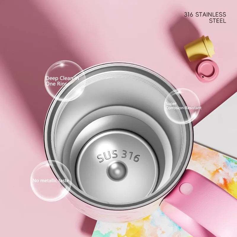 COOKER KING Spot Goods Vacuum Cup Thermal Mug Straw Insulated Ice Cup Car Thermal Mug with Handle Stylish Insulated Coffee Cup