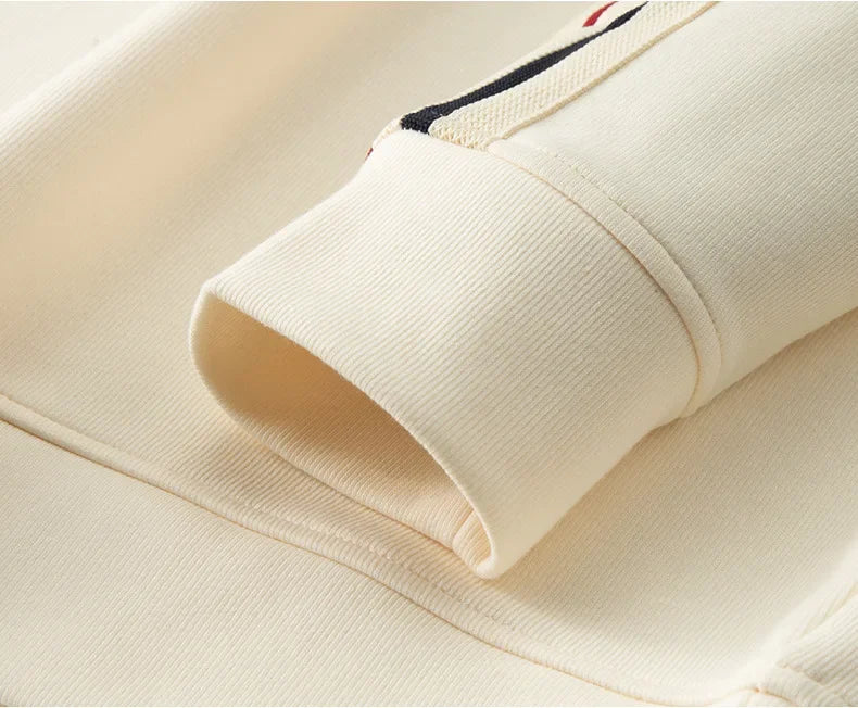 Luxurious Stand Collar Sportswear Set for Men Casual Fashionable Winter Half Zipper Sweatshirt Straight Leg Sweatpants Two Piece