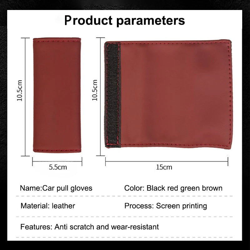 Leather Car Roof Armrest Pull Cover Handle Gloves Protection Car Accessories For Genesis Coupe Logo G70 G90 G80 GV60 GV70 GV80