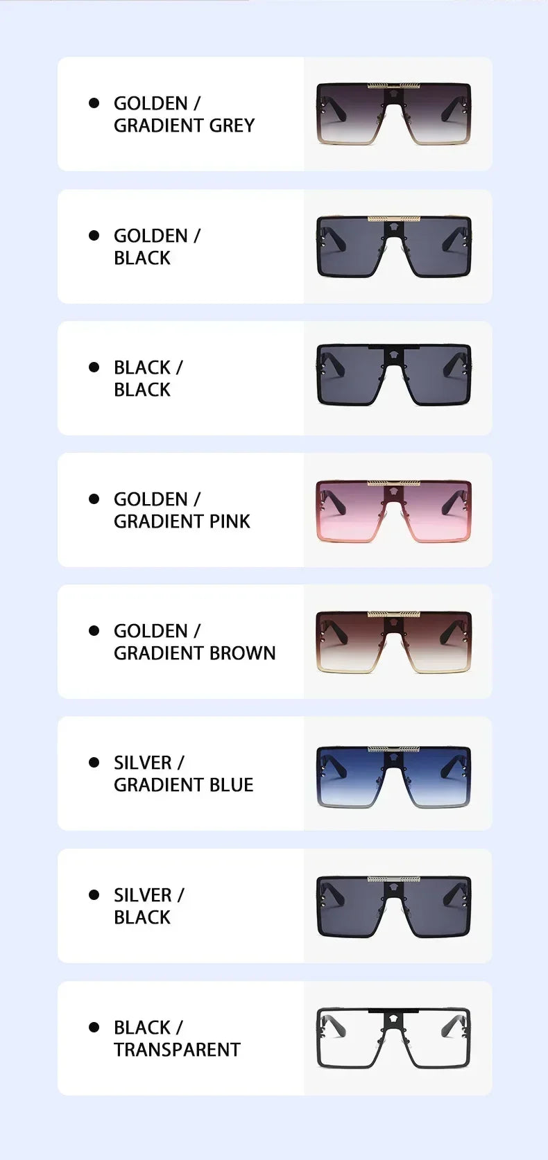 New Personality Square Big Cool Sunglasses for Men Women Fashion Retro Luxury Design Male Sun Glasses Gafas UV400 Gafas De Sol