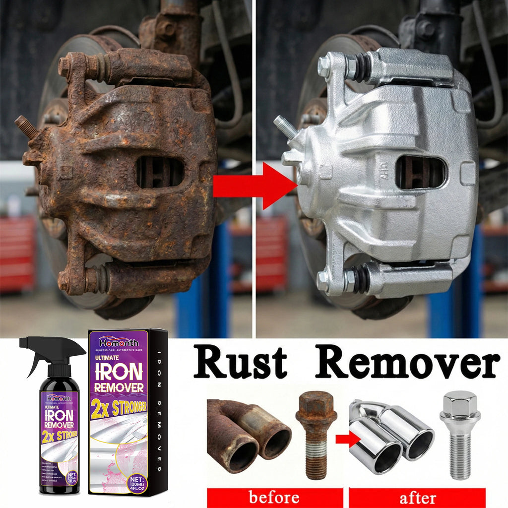 Large Capacity Powerful Car Rust Remover Spray - Exhaust/Wheel Care, Metal Powder Remover.